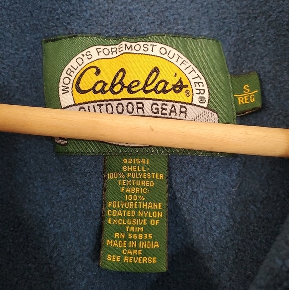 Cabela's Outdoor Gear Blue Fleece Light Jacket - Picture 3 of 3